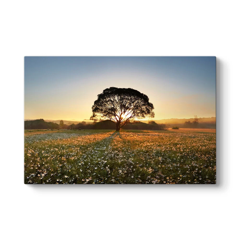 Kır Çiçekleri Ağaç Tablosu - Model 1